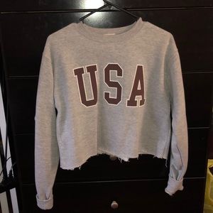 USA Cropped hoodie
